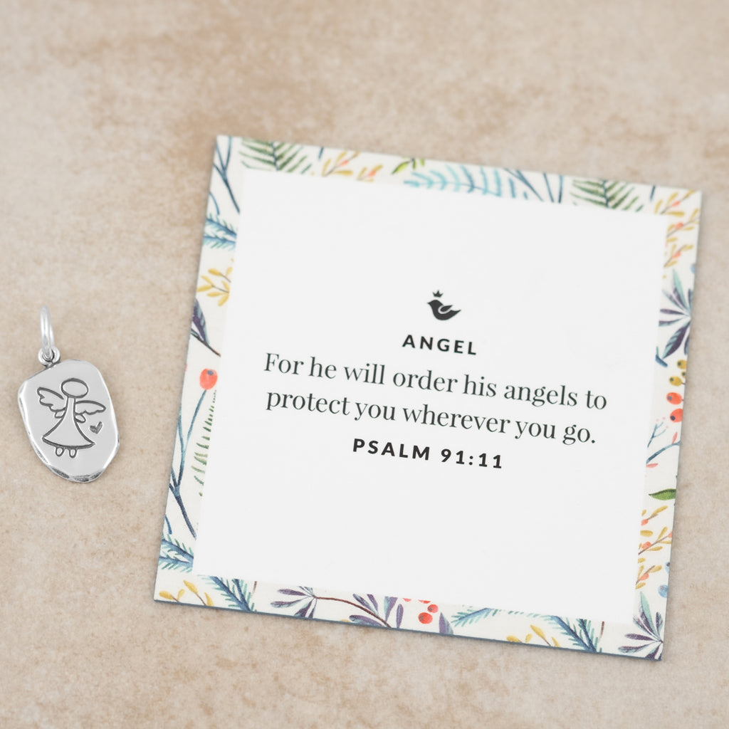 Carved Angel Pendant - Holly Lane