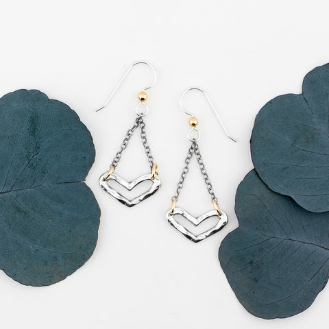 Open Heart Earrings