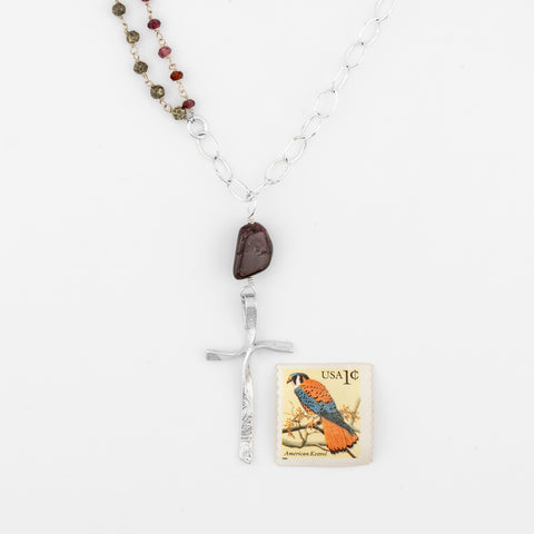 Ribbon Cross Necklace