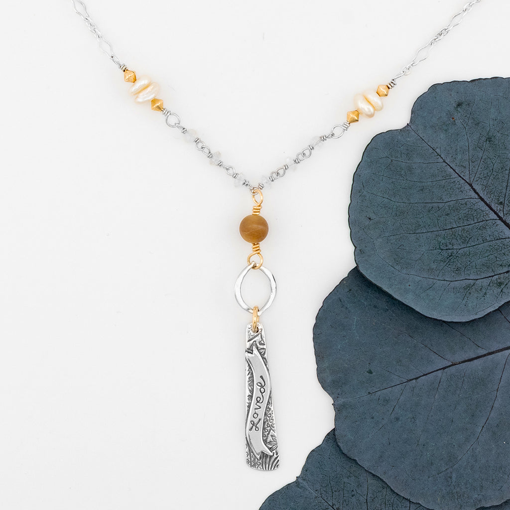 Loved Banner Necklace