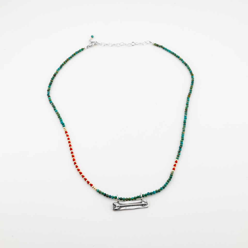 Arrow Necklace on Turquoise - Holly Lane