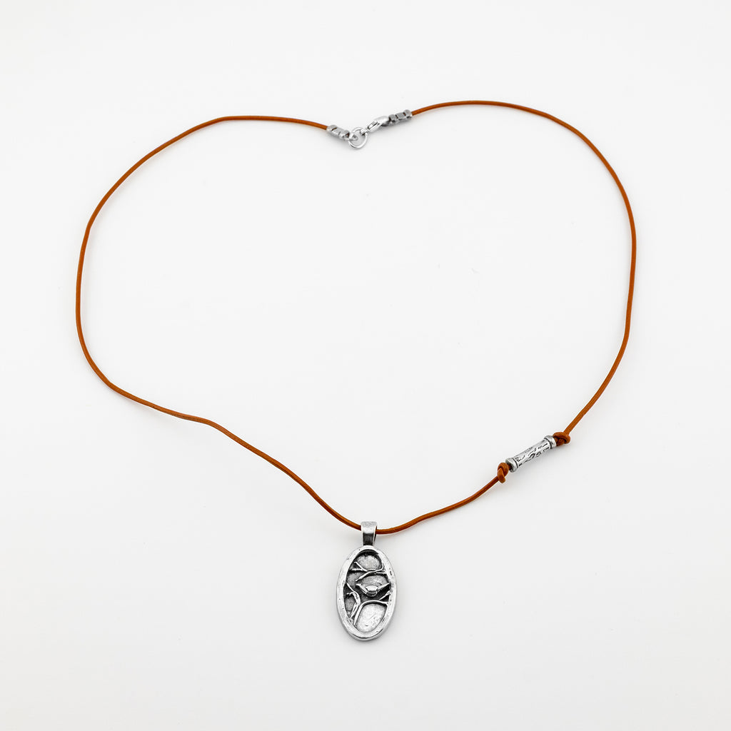 Birds of the Air Oval Brown Necklace - Holly Lane