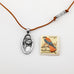 Birds of the Air Oval Brown Necklace