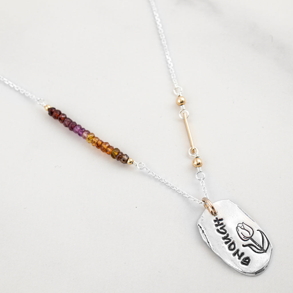 Gradient You Are Enough Necklace - Holly Lane