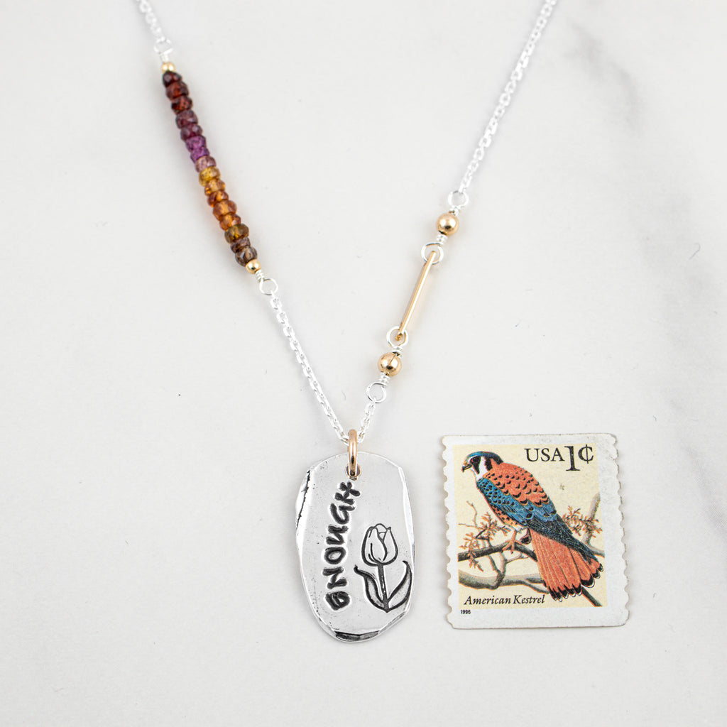 Gradient You Are Enough Necklace - Holly Lane