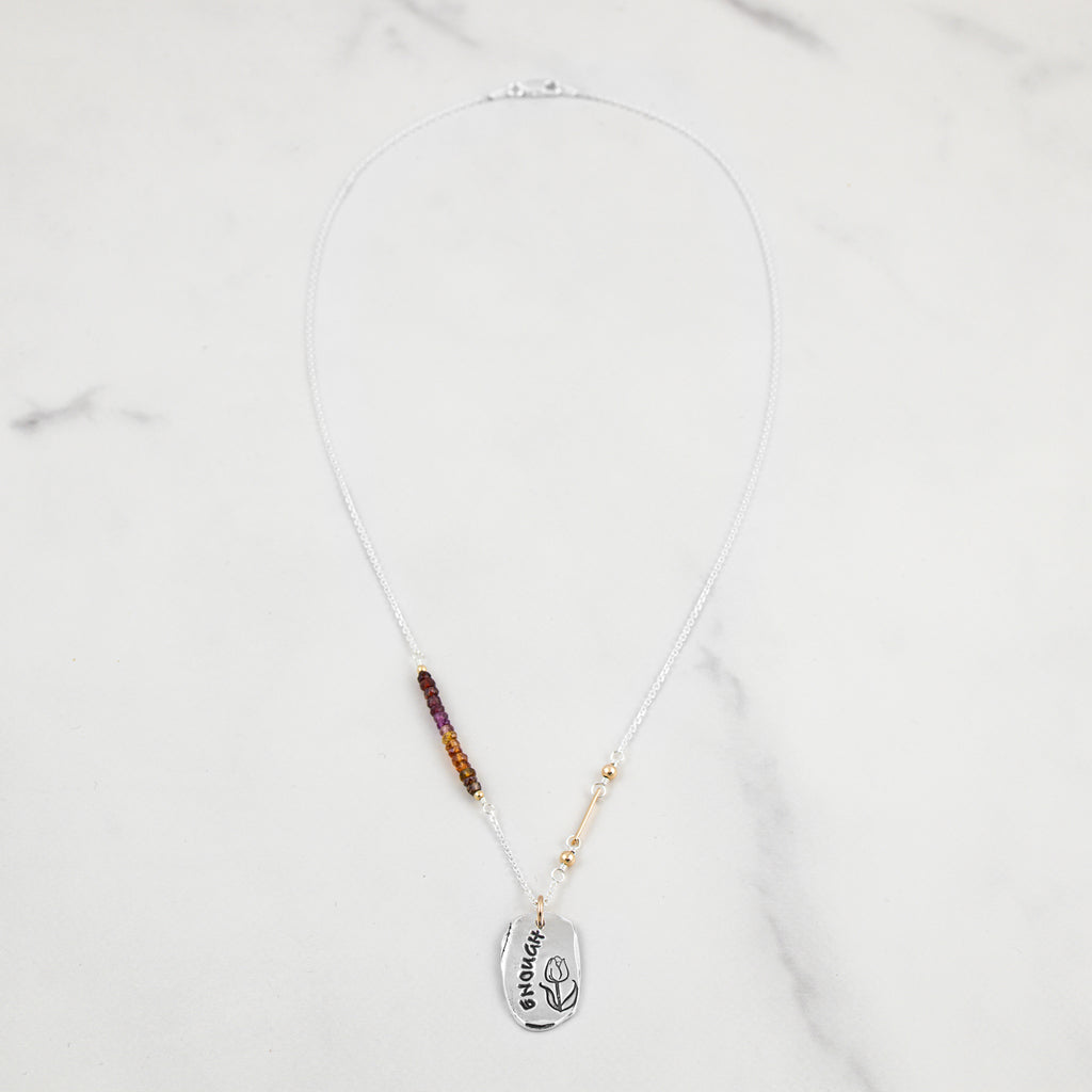 Gradient You Are Enough Necklace - Holly Lane