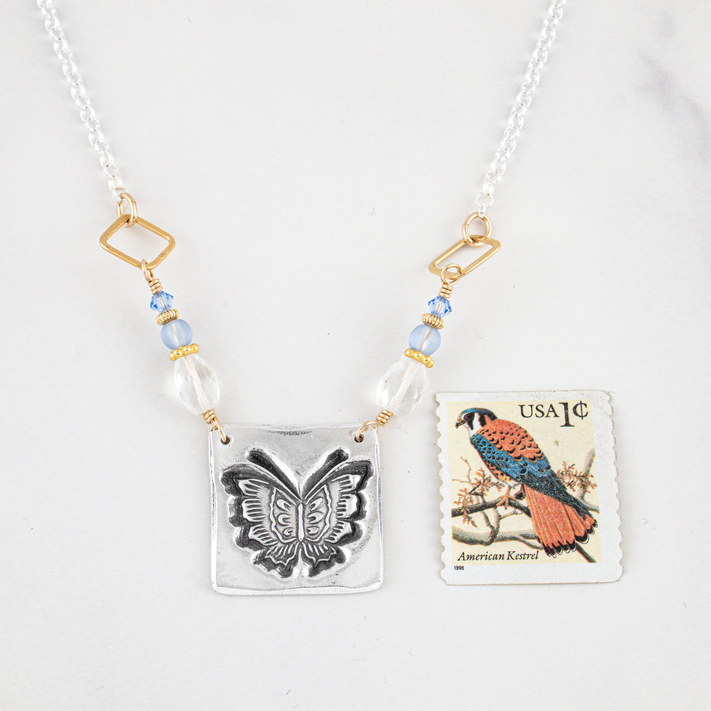 Butterfly Square Necklace - Holly Lane