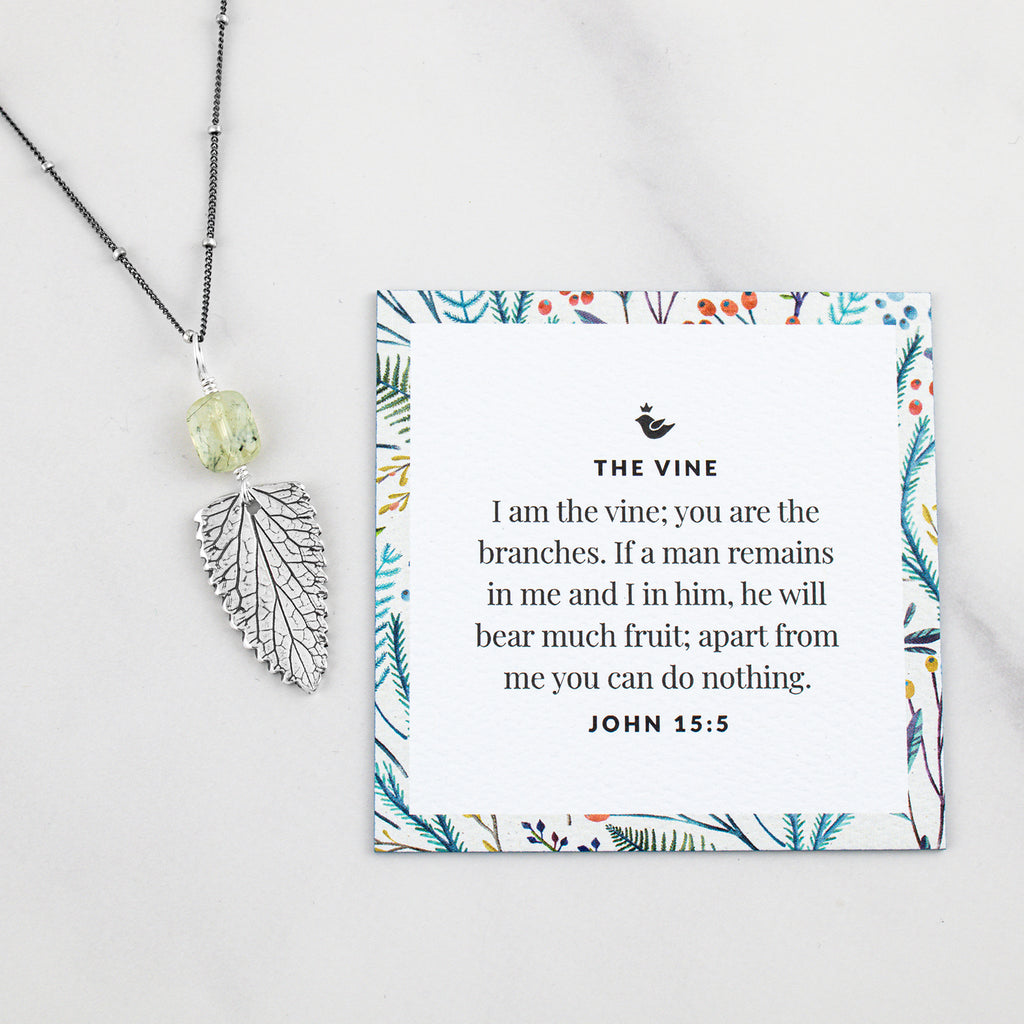 Prehnite Vine Necklace - Holly Lane