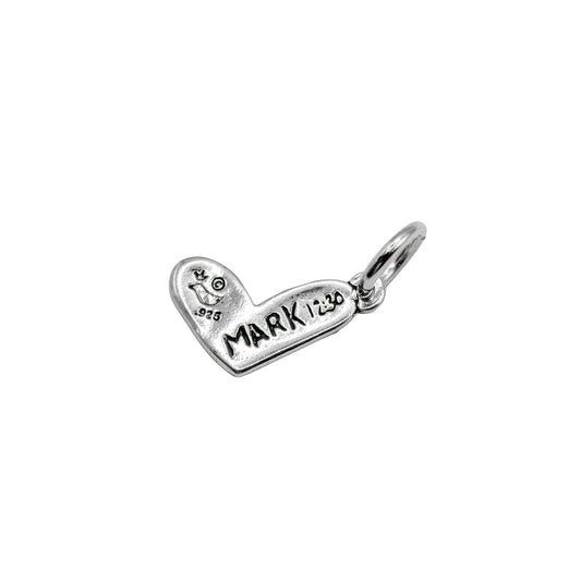 Mark 12:30 Heart Charm