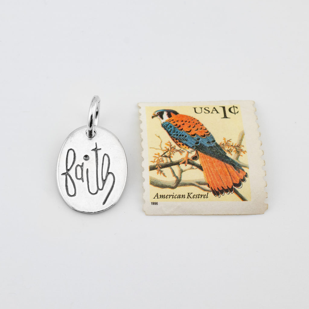 Oval Faith Charm - Holly Lane