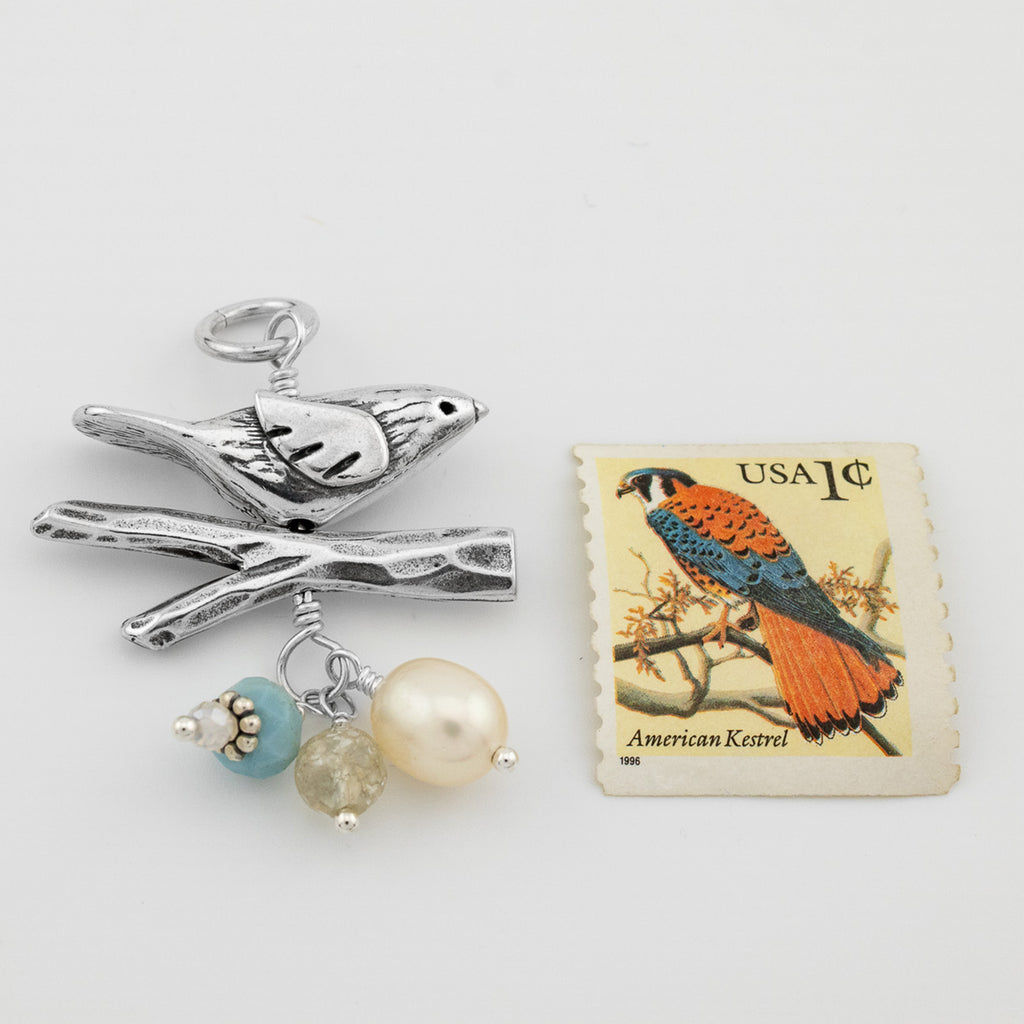 Bird on a Branch Pendant - Holly Lane