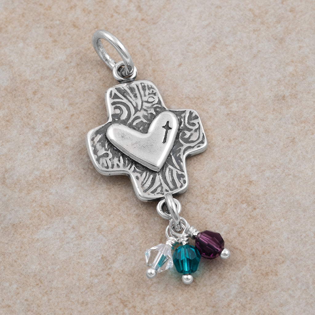 Mother's Heart Cross Pendant