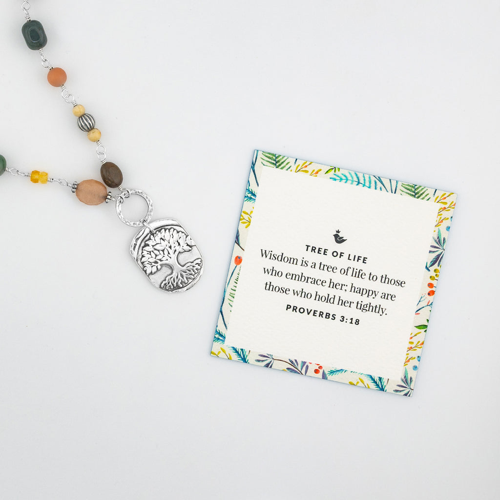 Multicolor Tree of Life Necklace