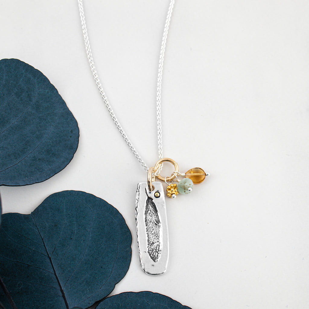 Feather Cluster Necklace - Holly Lane