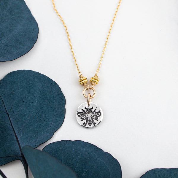 Petite Bee Necklace - Holly Lane
