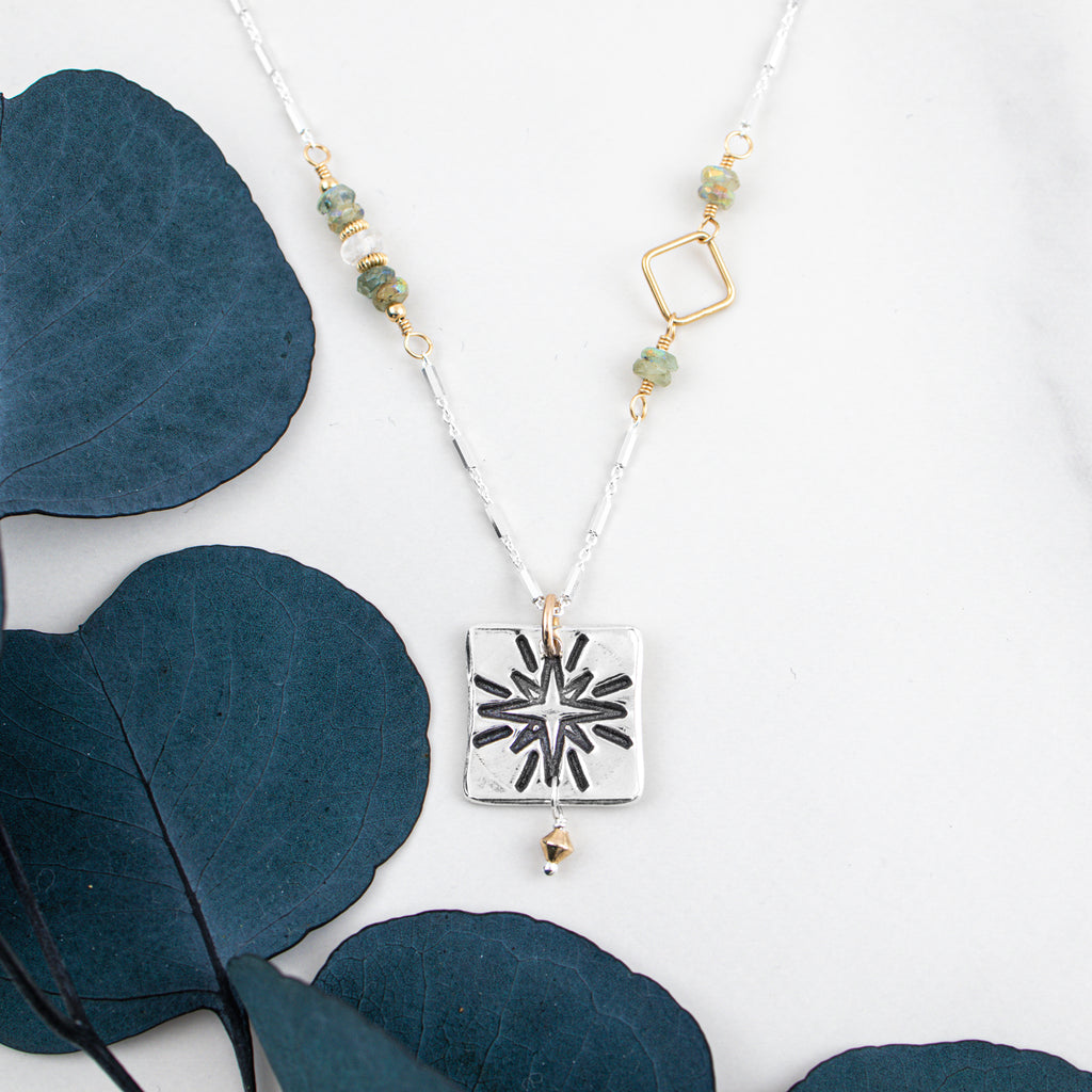 Square Shine Necklace - Holly Lane