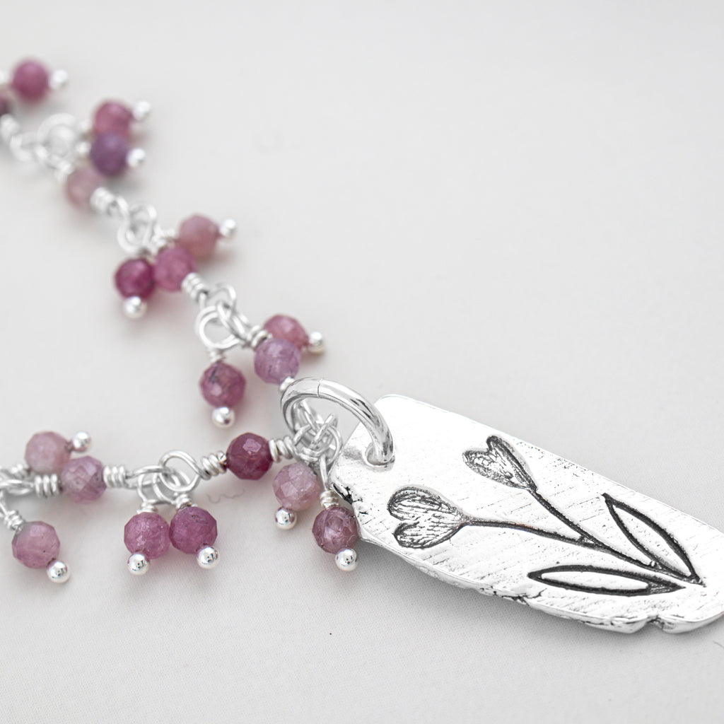 Delicate Pink Born In My Heart Necklace - Holly Lane