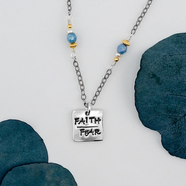 Petite Faith Over Fear Necklace