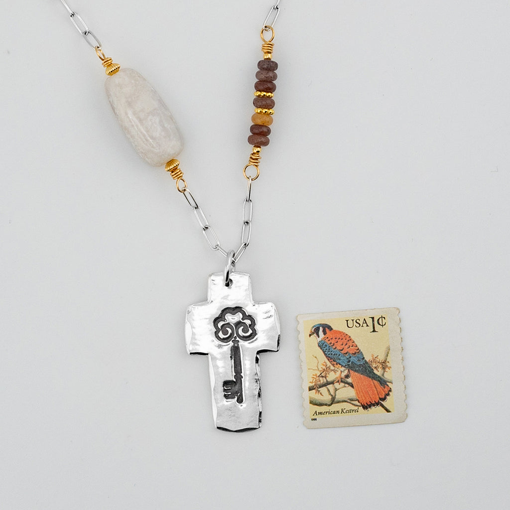 Key Cross Necklace
