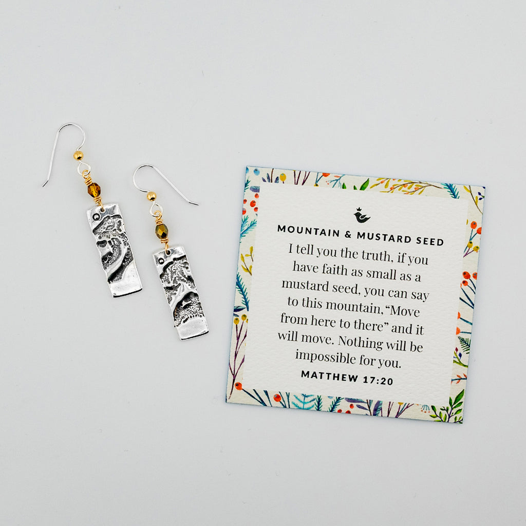 Mountain & Mustard Seed Earrings