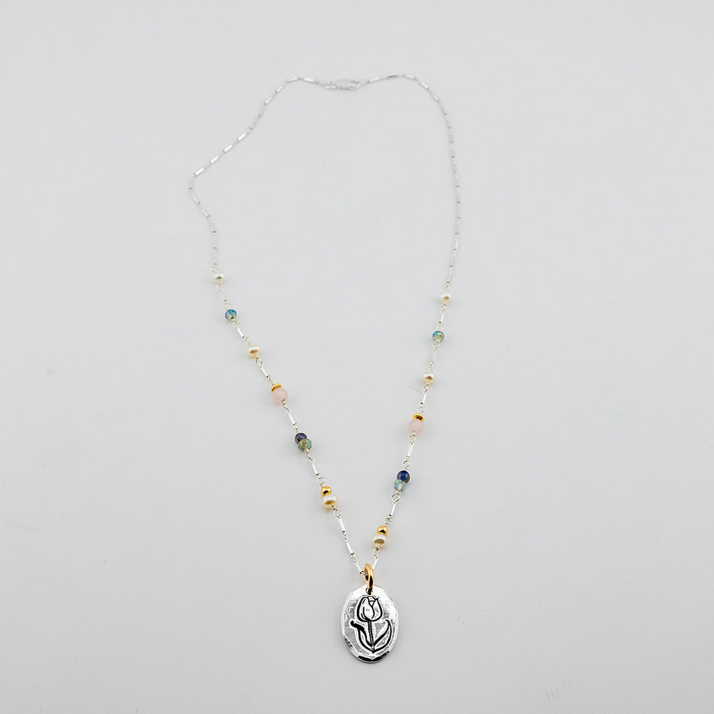 Simple Beaded You Are Enough Necklace