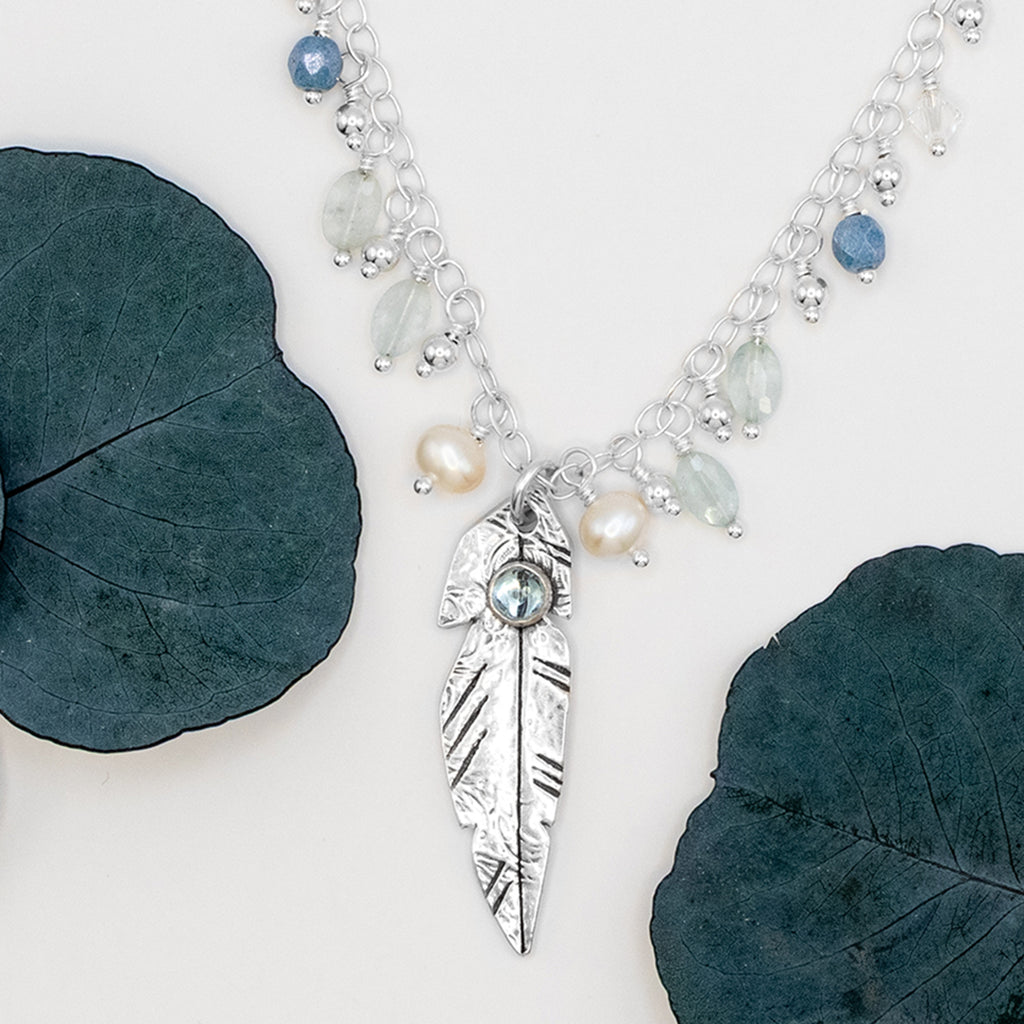 Apatite Feather Necklace