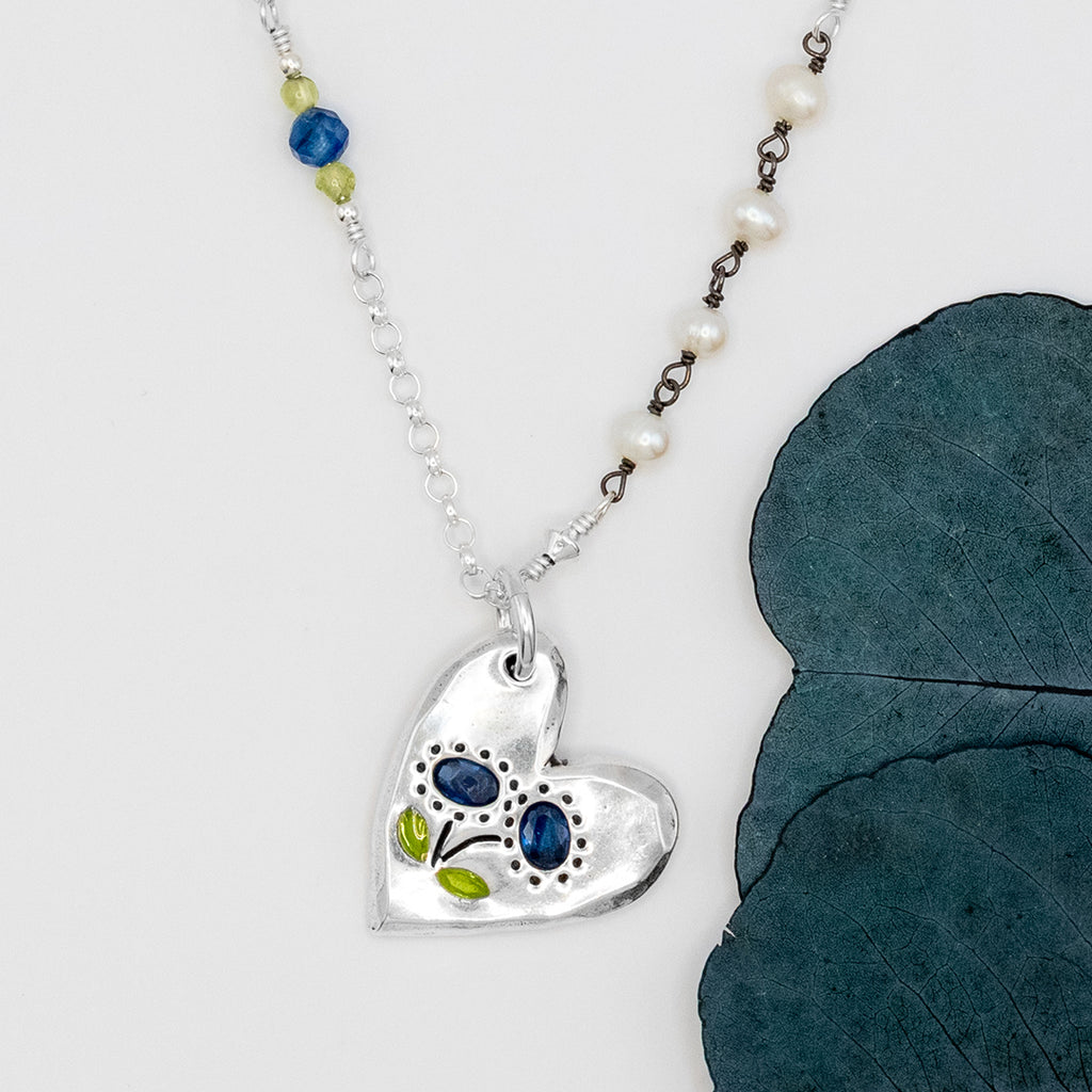 I Thank my God Heart Necklace