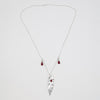 Garnet Feather Necklace