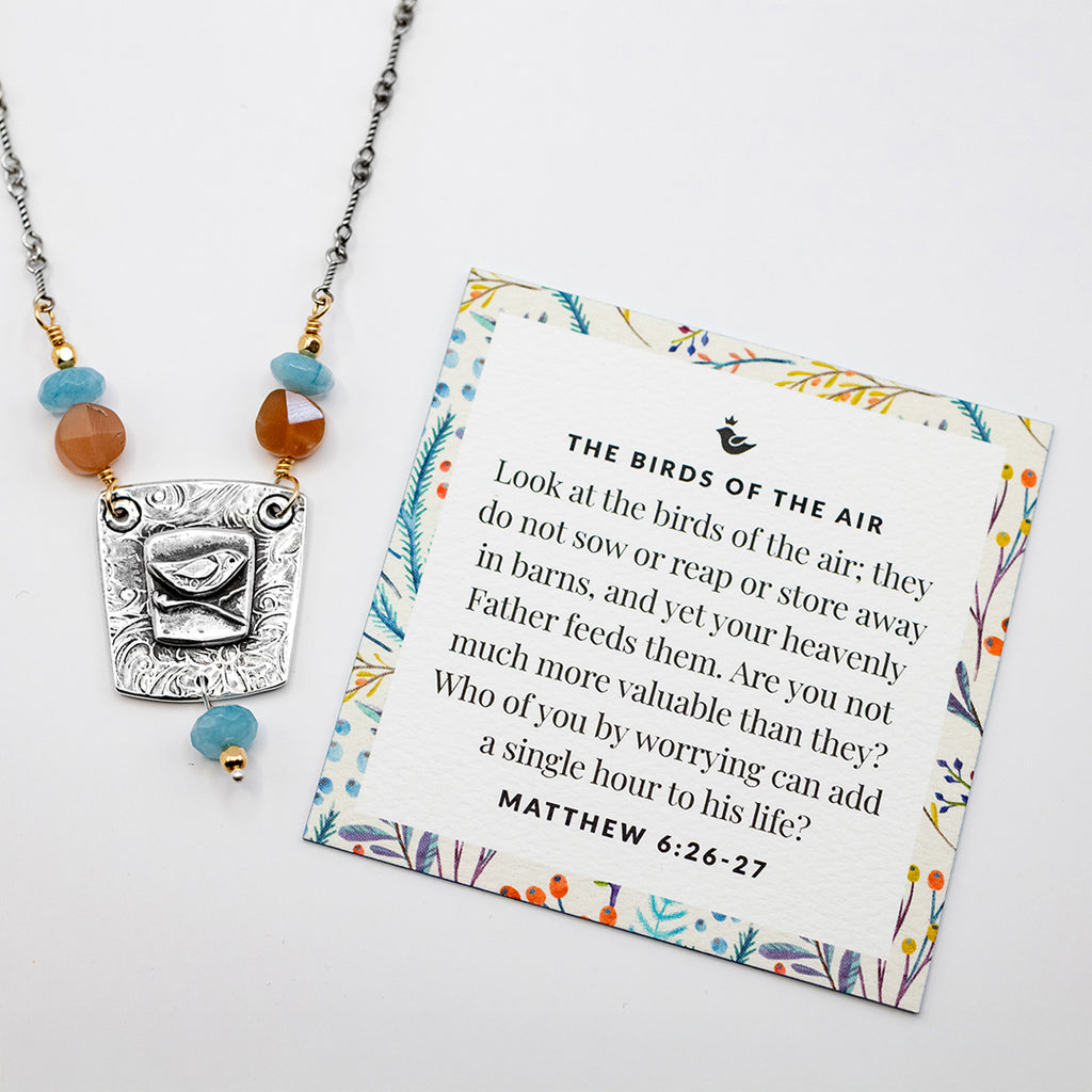 Birds of the Air Tablet Necklace
