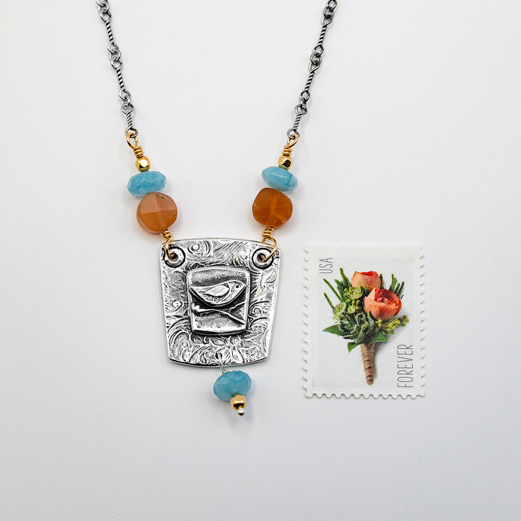 Birds of the Air Tablet Necklace