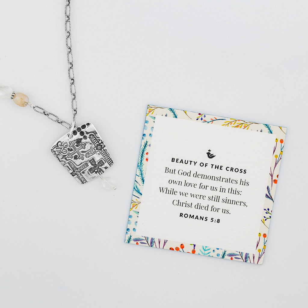 Beauty of the Cross Tablet Necklace
