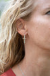 Ribbon Cross Earrings - Holly Lane