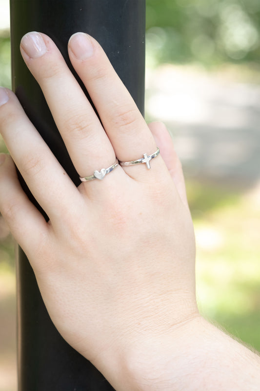 Tiny Cross Ring - Holly Lane
