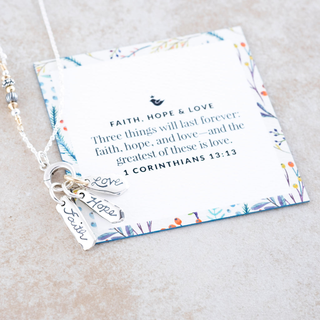 Holly Lane Christian Jewelry - Faith, Hope & Love Necklace