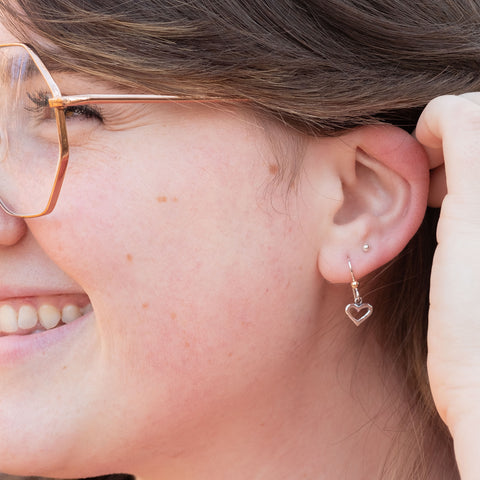 Open Heart Earrings - Holly Lane