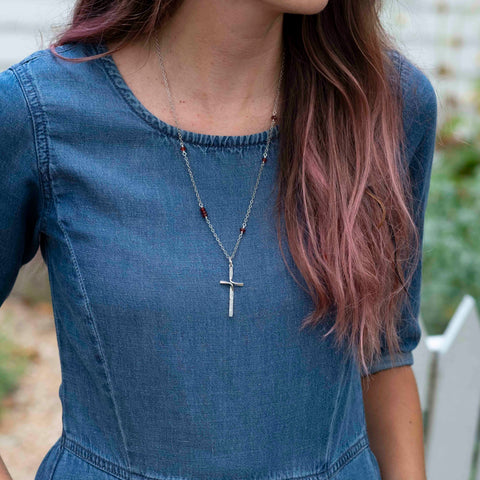 Ribbon Cross Pendant - Holly Lane