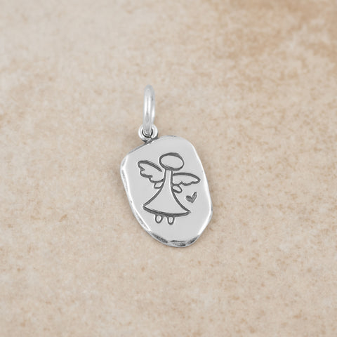 Carved Angel Pendant - Holly Lane