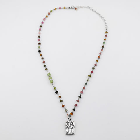 Tree of life on Tourmaline Necklace