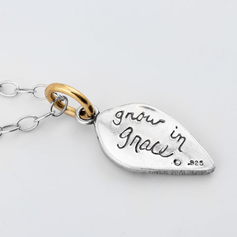 Grow in Grace Single Leaf Necklace