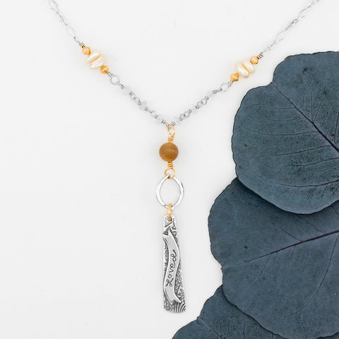 Loved Banner Necklace