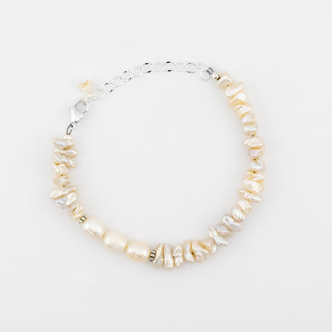 White Pearl Bracelet - Holly Lane