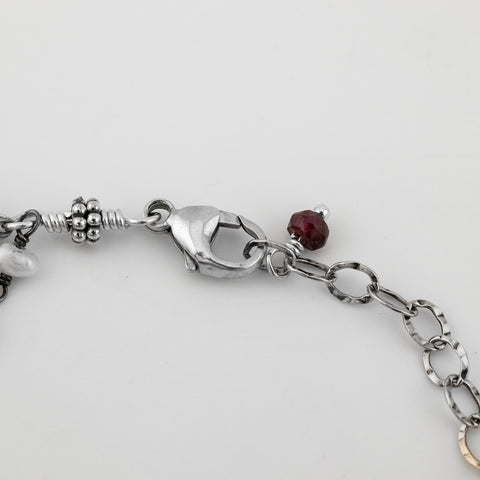 Garnet & Pearl Bracelet