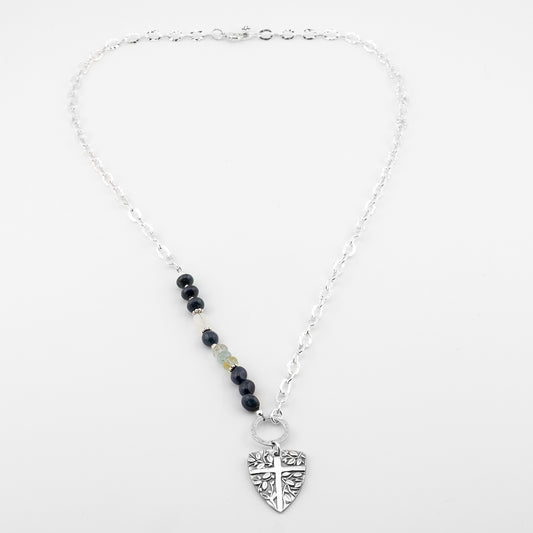 Shield on Dumortierite Necklace - Holly Lane