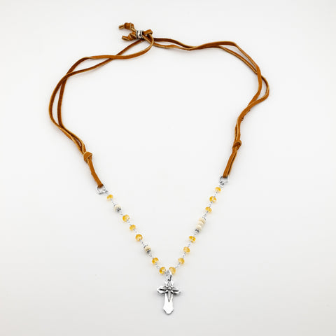 Compass on Suede Necklace - Holly Lane