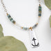 Moss Agate Anchor Necklace - Holly Lane