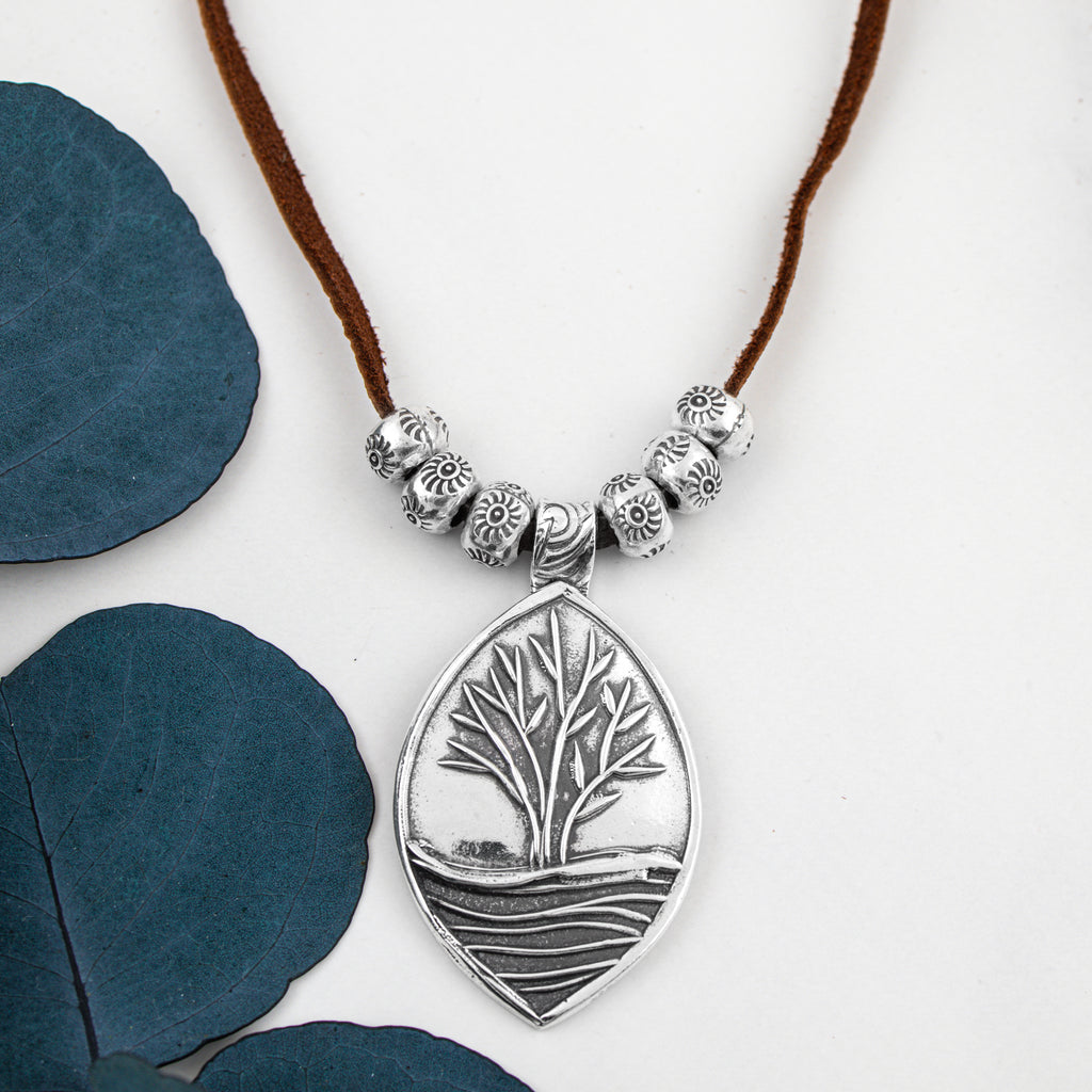 Leather Tree of Life Necklace