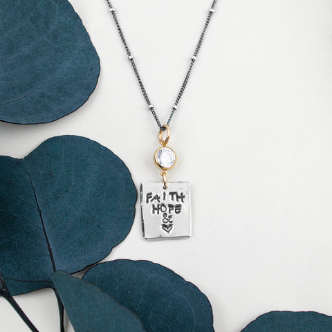 Simple Faith, Hope, and Love Necklace - Holly Lane
