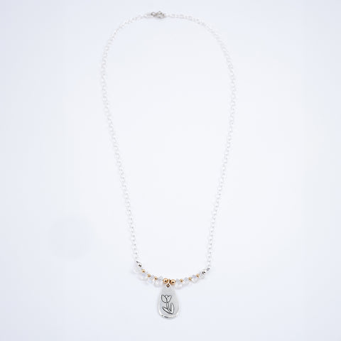 You Are Enough Rainbow Moonstone Necklace - Holly Lane