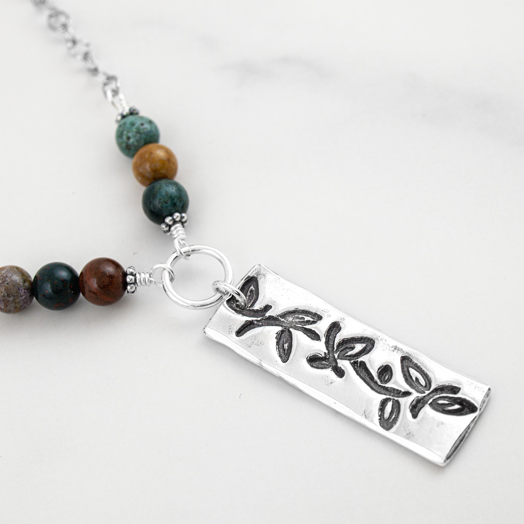 Vine Ocean Jasper Necklace - Holly Lane