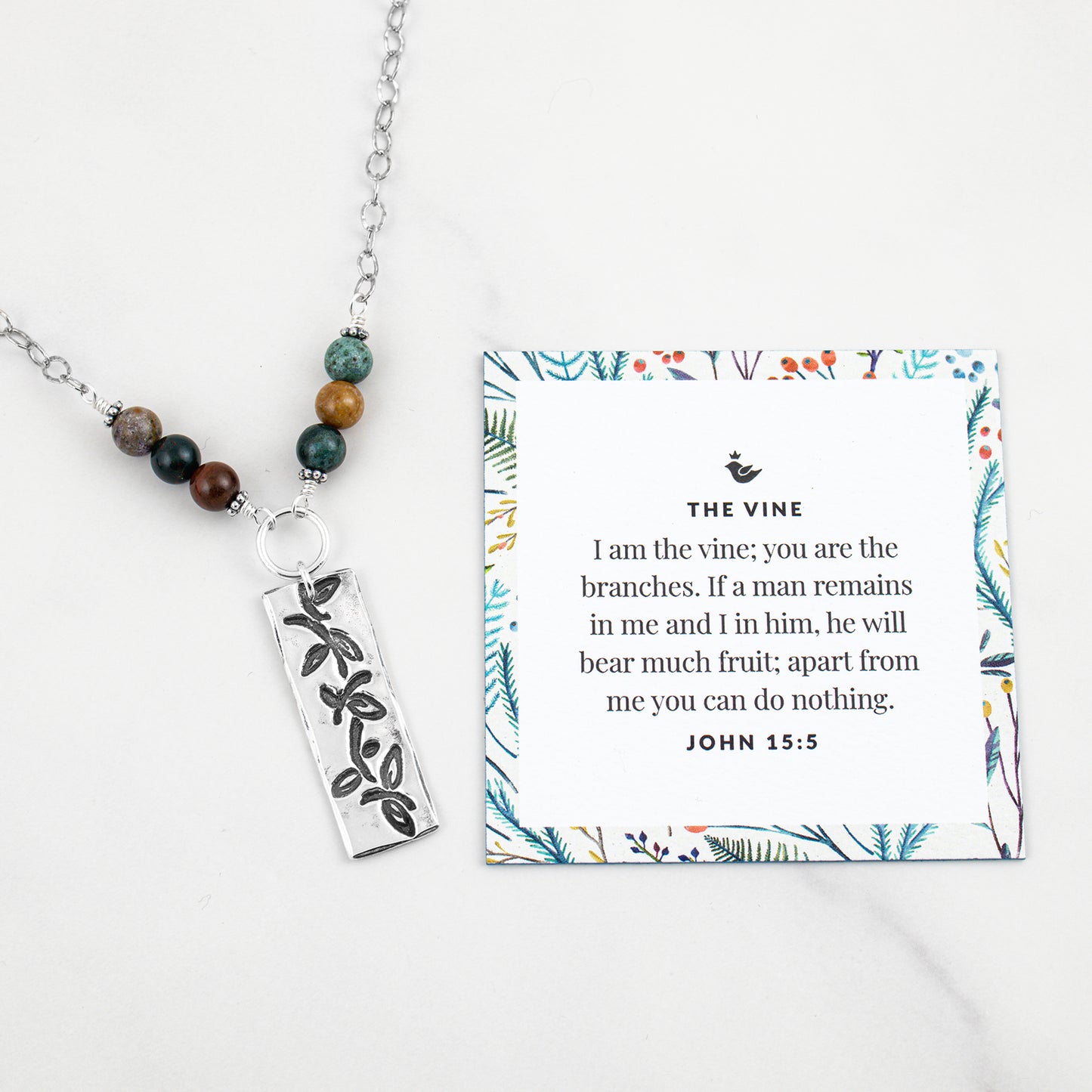 Vine Ocean Jasper Necklace - Holly Lane